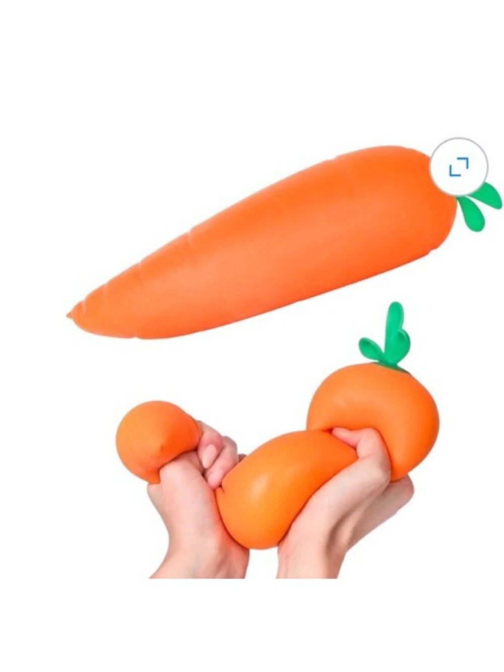 Jumbo Squeeeze Carrot Squishy Sensory Fidget Stress Relief Toy Squish 12 in NEW - Picture 2 of 4